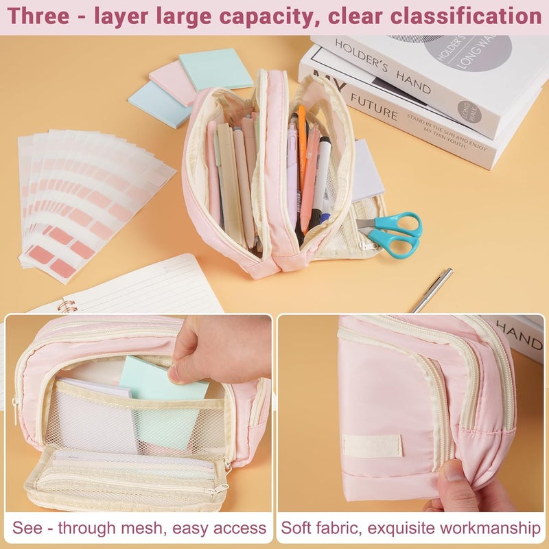 CHEPULA Bible Journaling Kit for Women, Bible Study Supplies Bible Study Kit with Notes and Bible Tabs, Bible Highlighters and Pens No Bleed, Pencil Case, Bible Study Tools Bible Supplies for Women(Pink) - Image 3